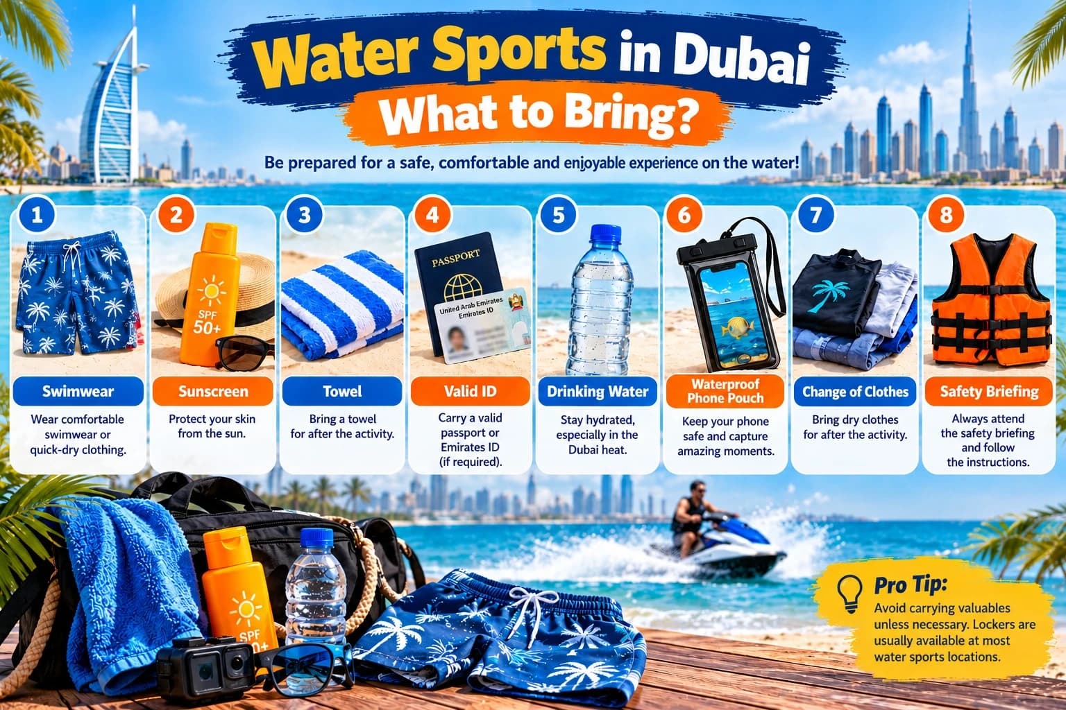 Water Sports in Dubai: What to Bring Preparation Checklist