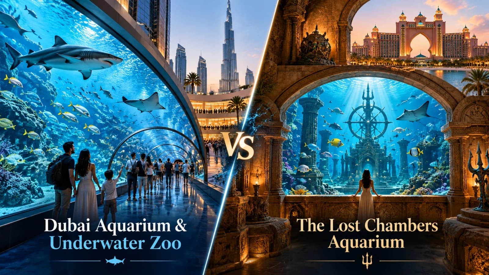 Dubai Aquarium vs The Lost Chambers Aquarium