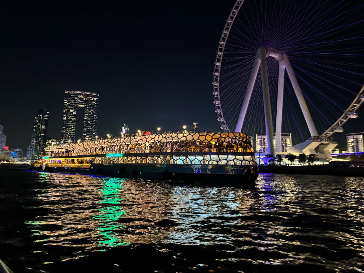 Lotus Mega Yacht Dinner Cruise — Dubai tour experience with Flyout Tours